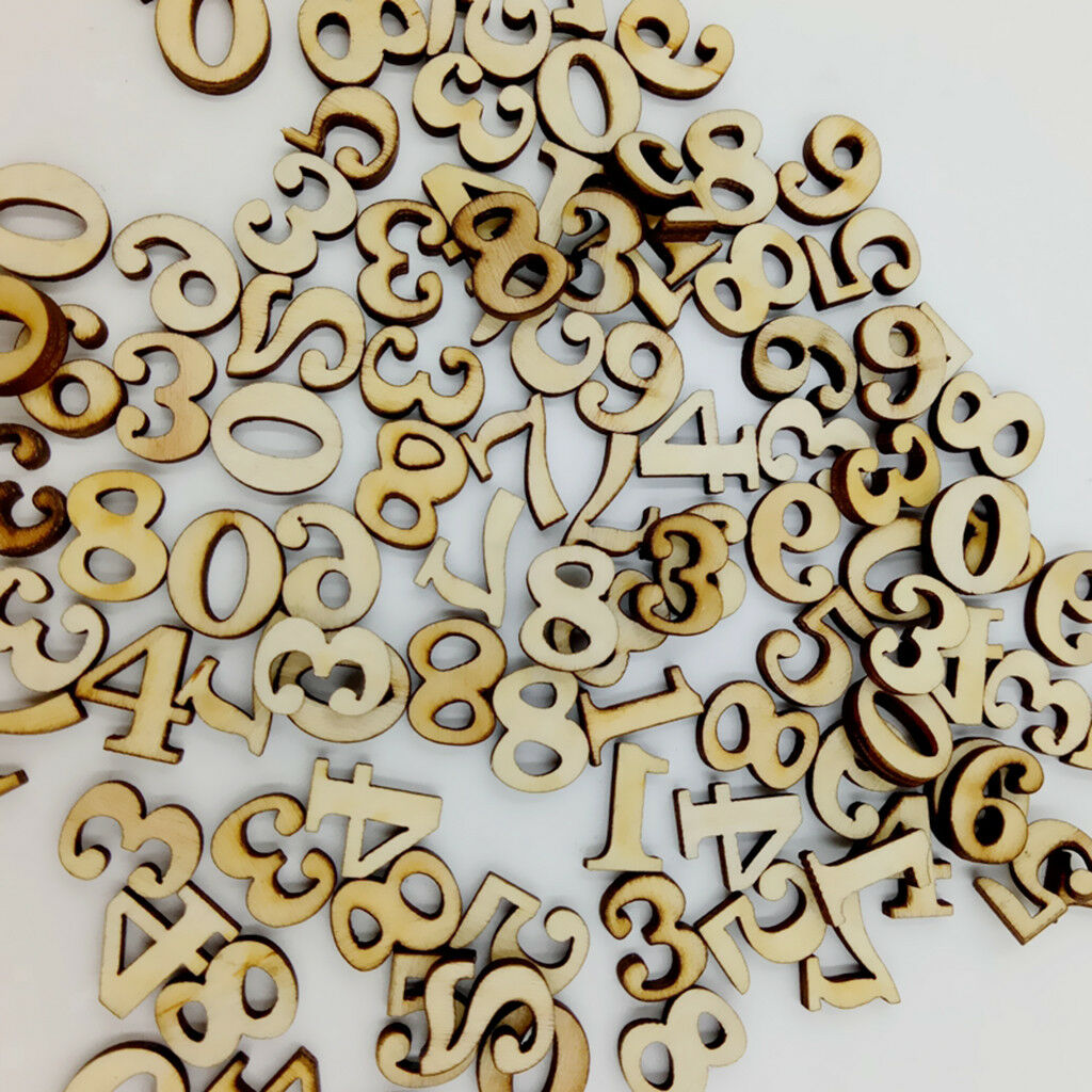 200pcs Wooden Numbers 0-9 Arabic Numbers DIY Toys for Kids Early Learning
