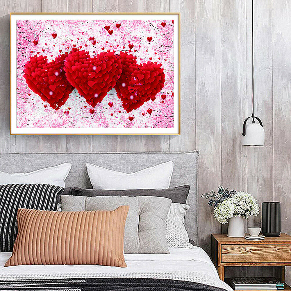 Full Round Drill Mosaic Craft DIY Valentine Love 5D Diamond Painting Poster @
