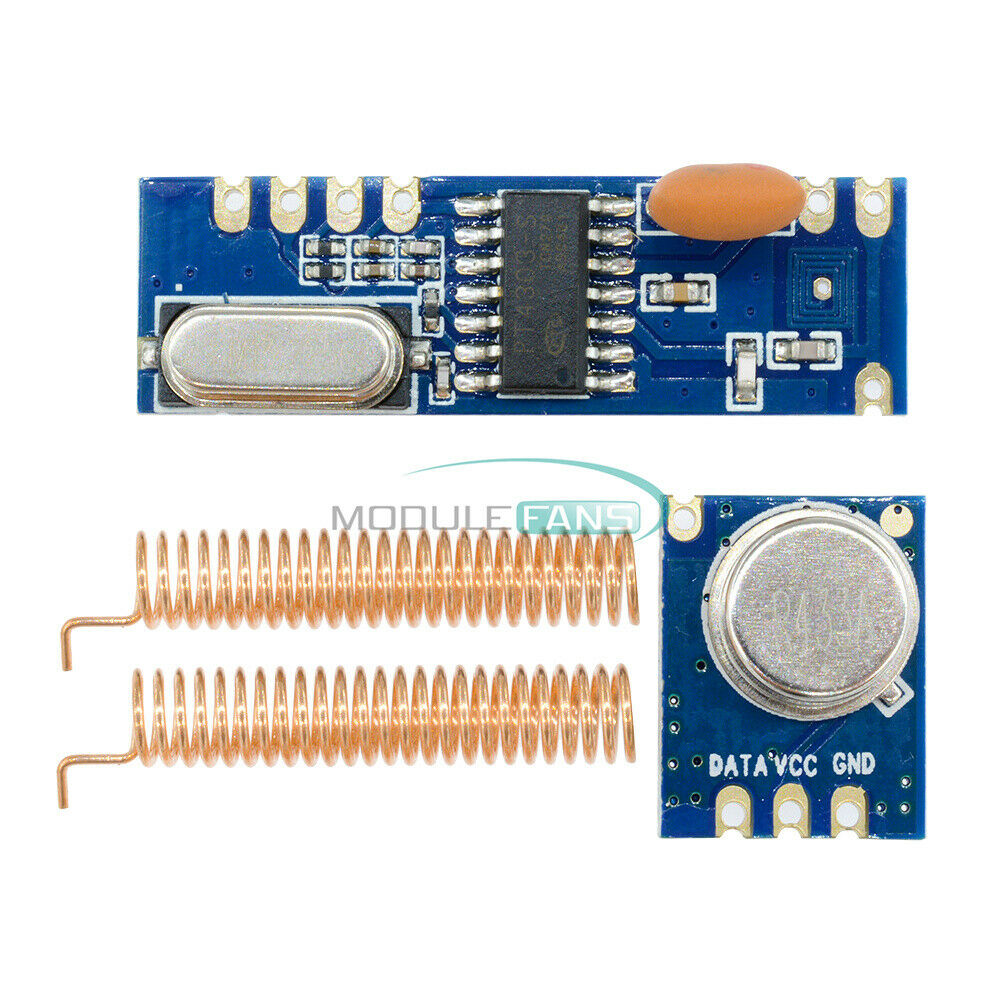 STX882 ASK 433MHz Transmitter & Receiver Module /w Nickel-plated Antenna