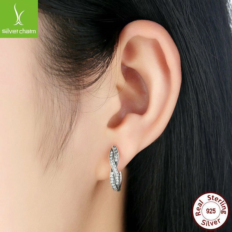 Earrings For Women 925 Sterling Twist Of Fate Round Earrings Fashion Jewelry