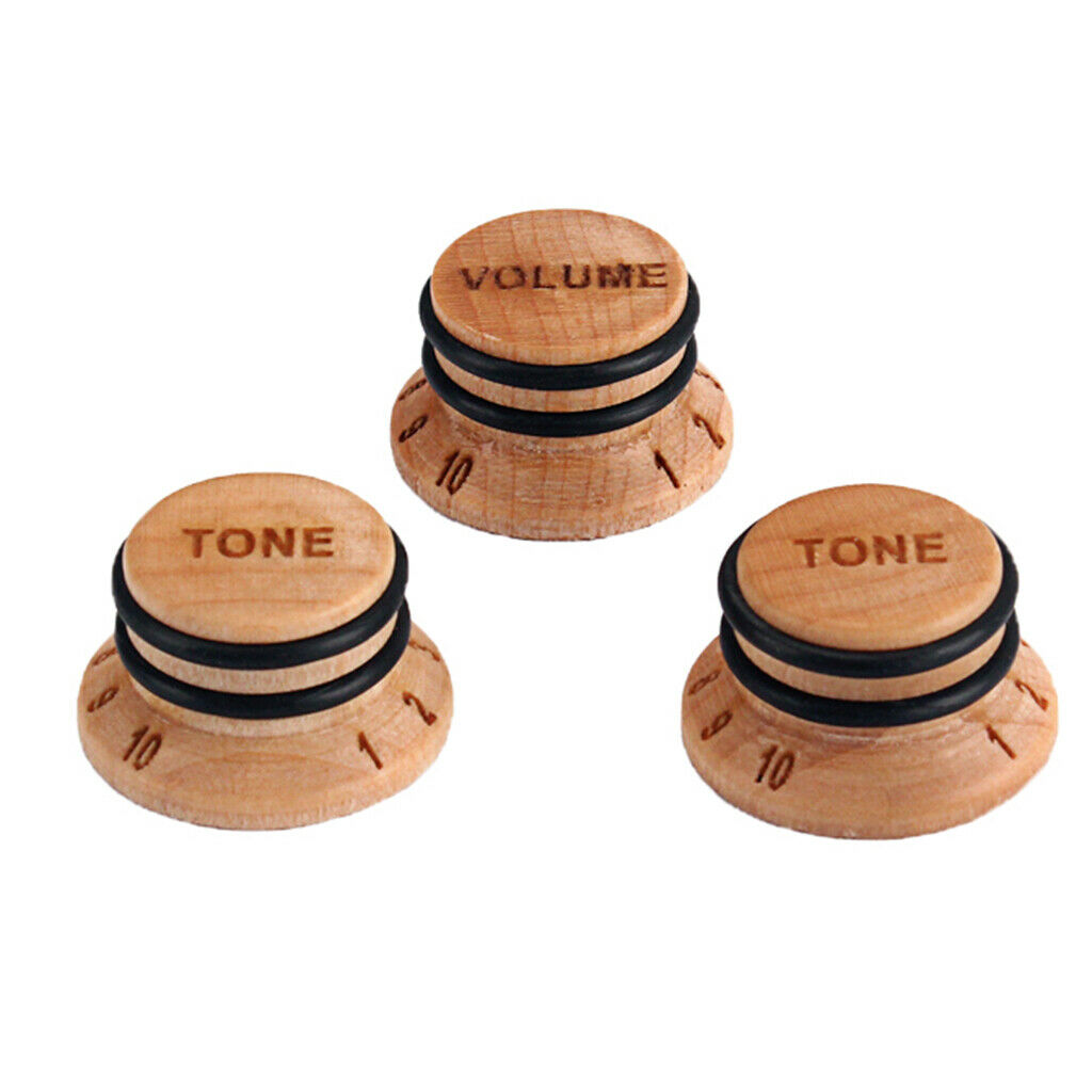 Exquisite 3pcs Acoustic/Electric Guitar Speed Control Knobs Caps 2T 1V