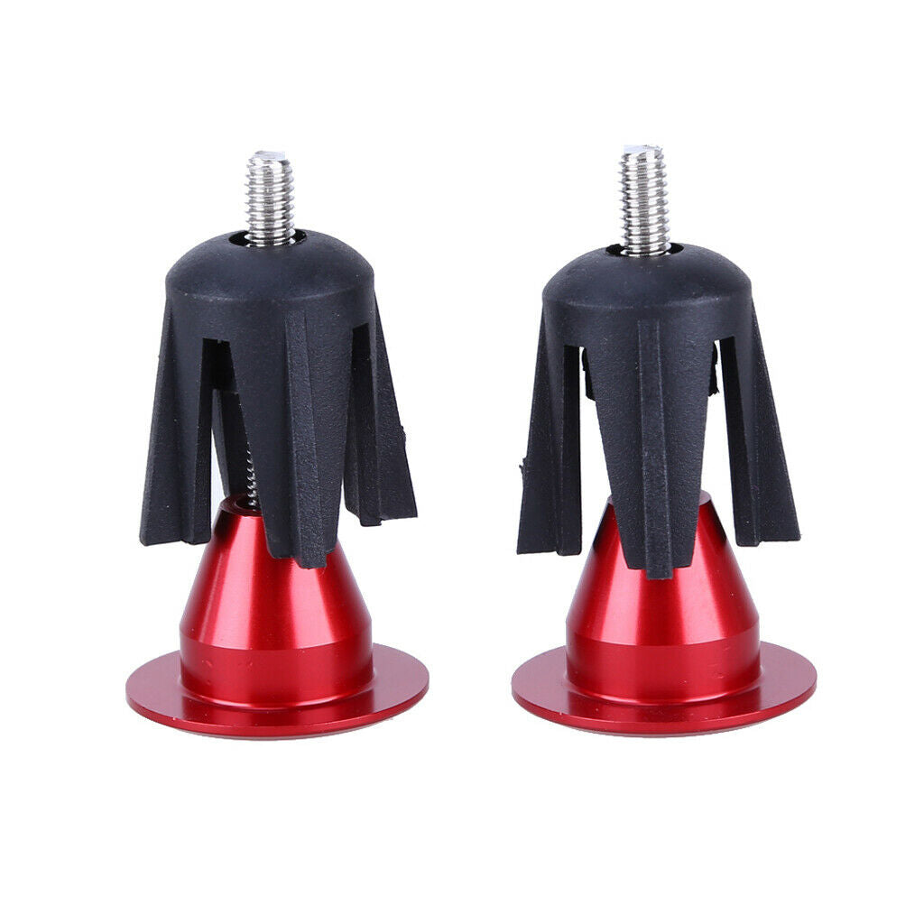 2 Pairs Handlebar End Plugs Caps Stoppers - Aluminum Alloy -MTB Bike Bicycle