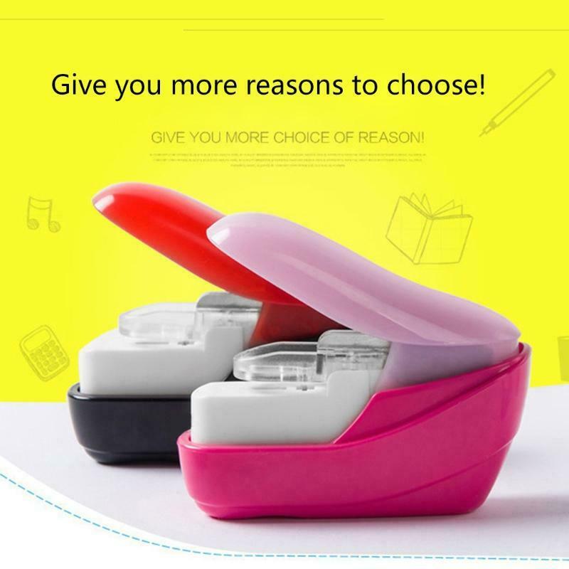 Color Stapleless Stapler Book Paper Stapling Stapler Mini Portable No Staples
