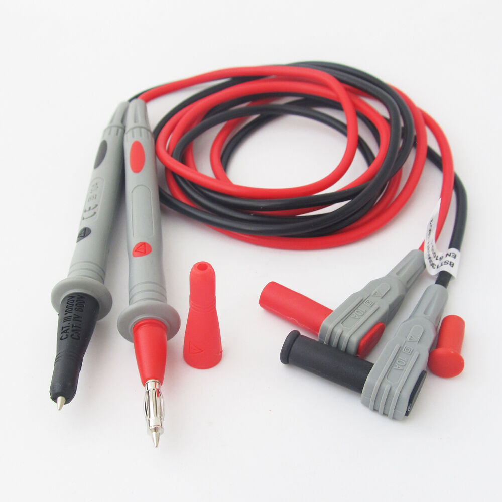 1set TD-318P Silicone 1000V 10A Universal Digital Multi Meter Test Lead Probe