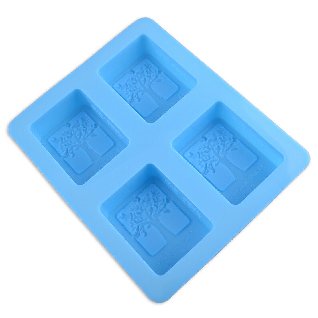 Silicone 4-Cavity Cake Mould Soap Mold Baking Tray Handmade Crafts Rectangle An