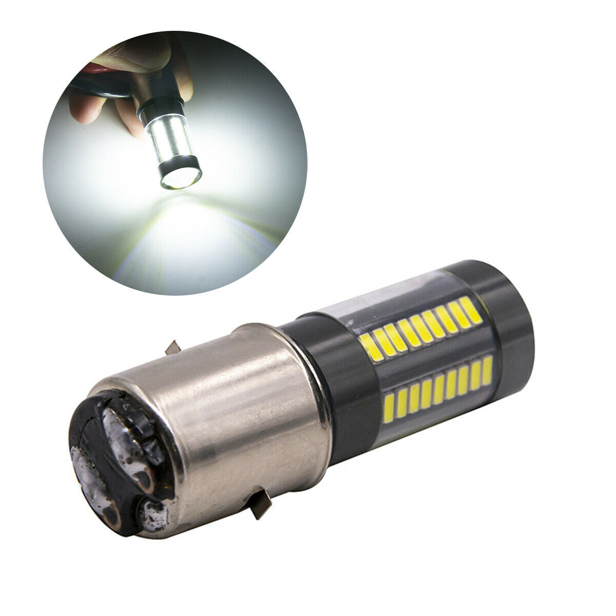 BA20D LED Hi/Lo Beam Headlight DRL Driving Light Bulb for CAR Motorcycle 6000K