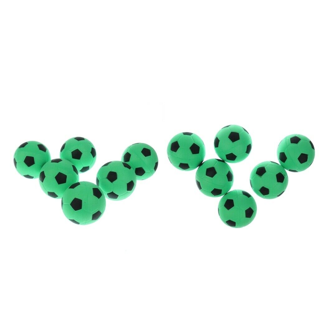 12pcs/set Foam Bouncy Football Balls Preschool Kids Exercise Toys Green