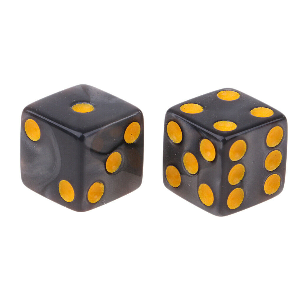 10Pcs Gray Square Six Sided D6 Dice Toys Dotted for MTG TRPG DND Play Gift