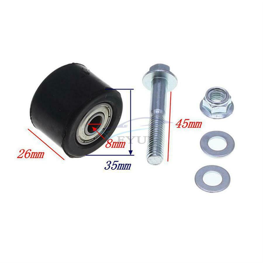 2 Pieces Upper & Lower Swingarm Chain Roller For Yamaha Raptor YFM350 YFM350R