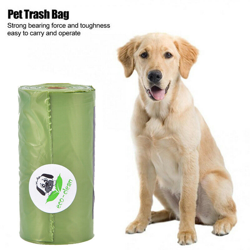 8Rolls/120Pcs Degradable Pet Waste Poop Trash Bags Dog Cat Cleaning Garbage BDA