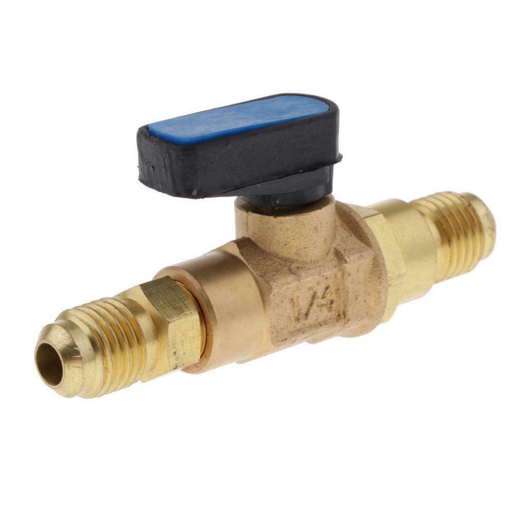 Refrigeration Ball Valve Connector 1/4 male thread for A/C Fluorine Safety