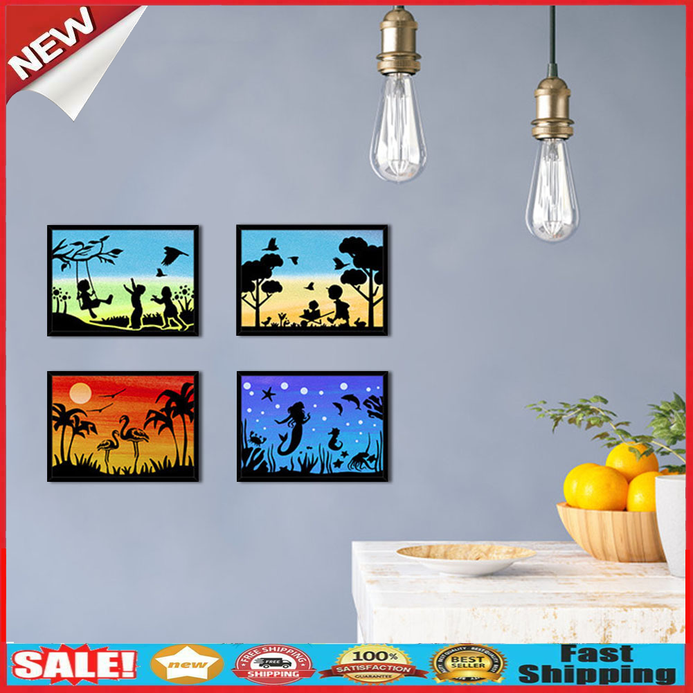 16pcs Silhouette Painting Template Stencils DIY Art Pattern Making Plate @