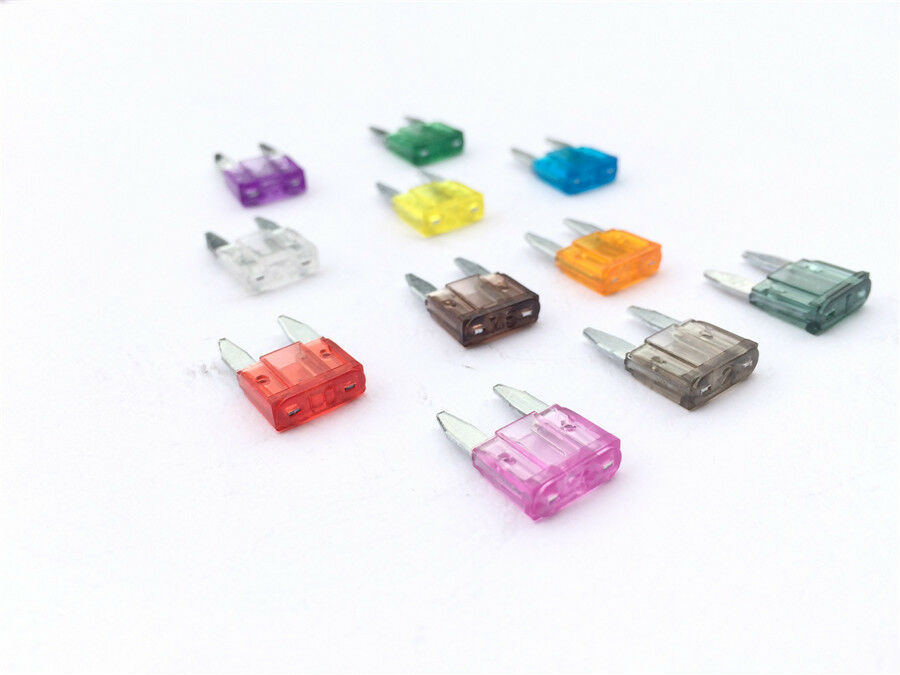 165pcs Durable Motorcycle Bike ATC Mini Blade Fuse Assortment Fuses Kit 1-40 Amp