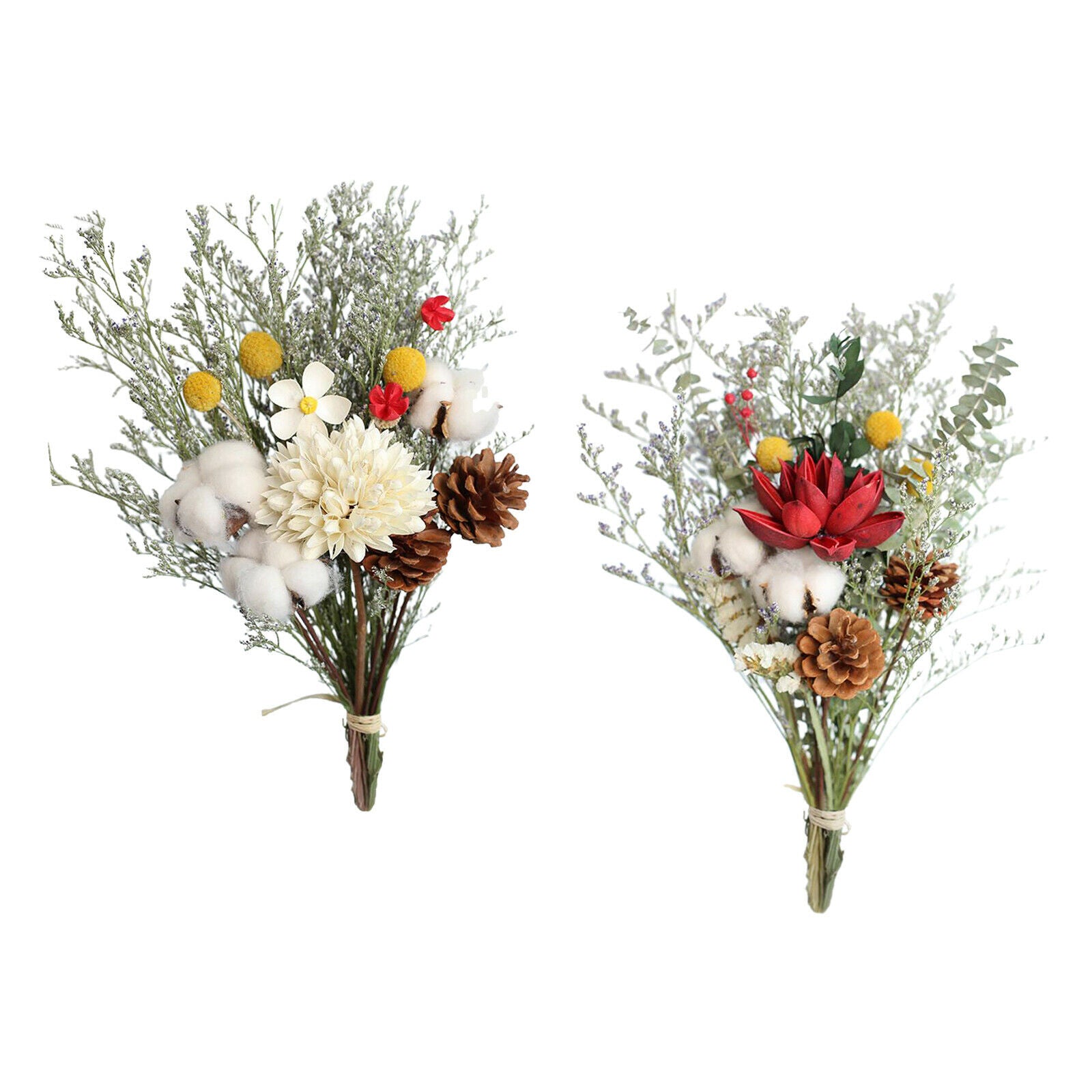 2Pcs Beautiful Natural Dried Bouquet Natural Eucalyptus Party Arrangements
