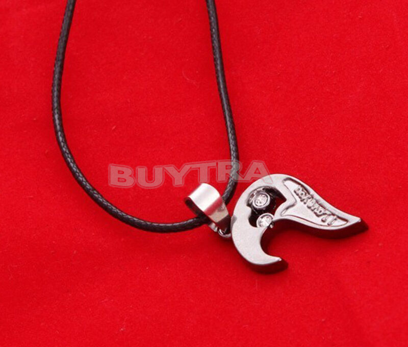 Trendy His and Hers Stainless Steel Heart Pendant Couples Love Necklac.l8