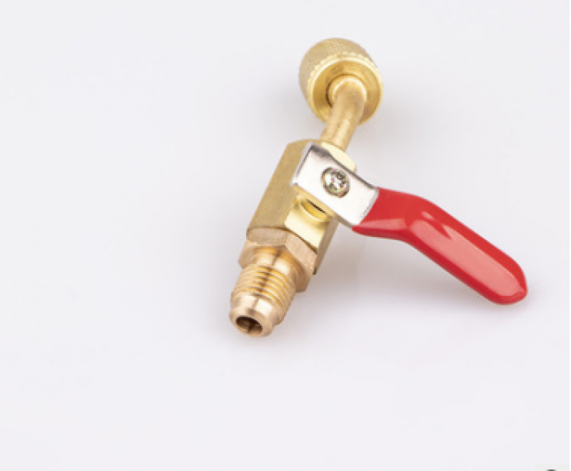 3 Brass Stop Valve R22 Ball for Ac Charging Hose Hvac 1/4" Ac Refrigerant