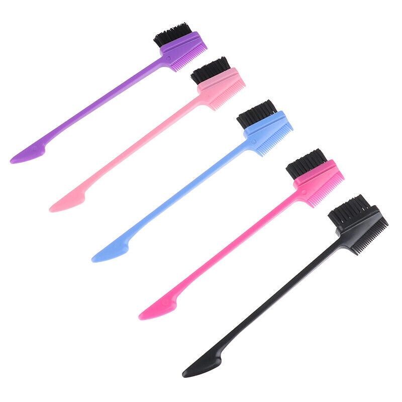3Pcs Edge Control Brush Double Sided Edge Hair Styling Hair Eyebrow Comb .l8