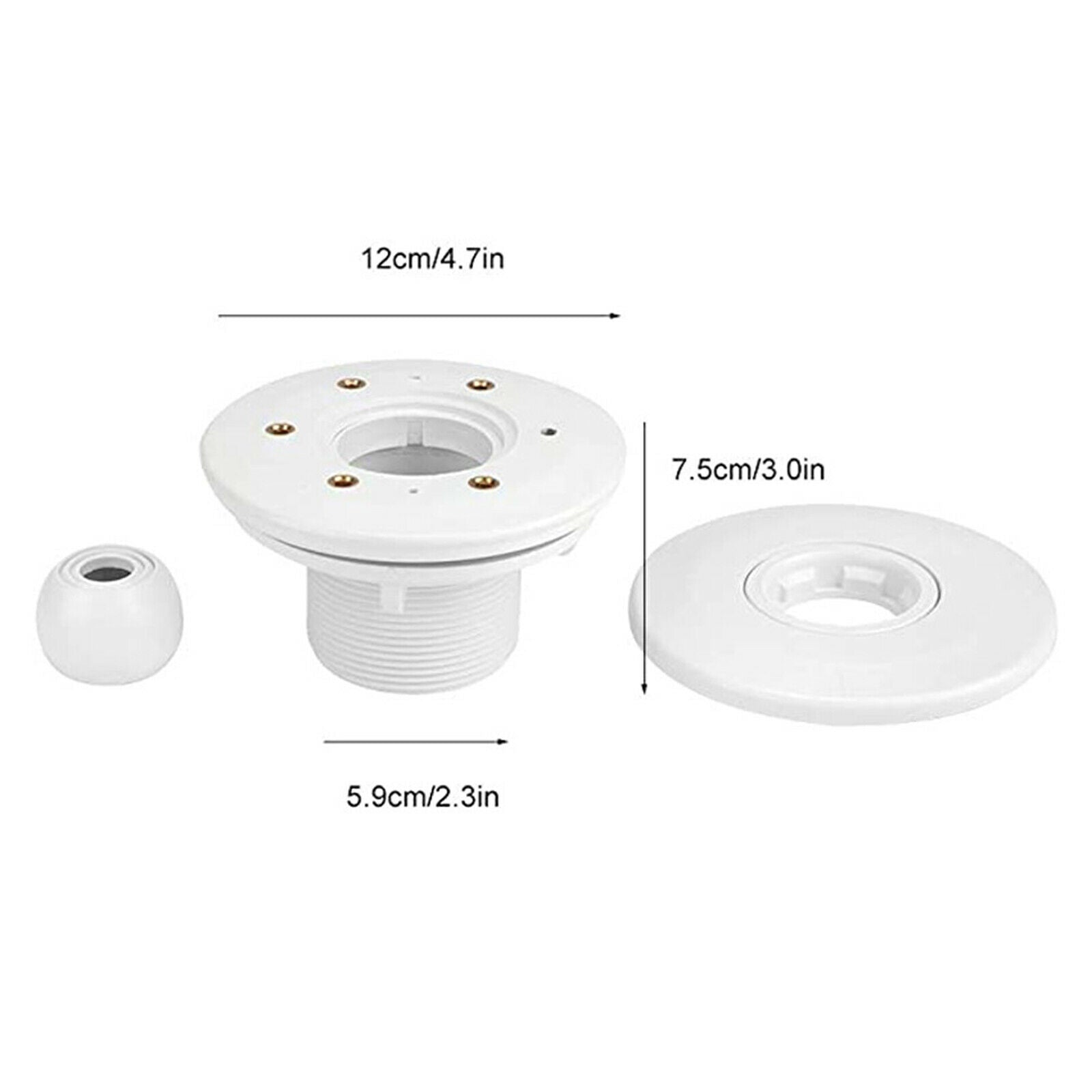 Premium Durable Pool Eyeball Outlet 12cm Return Jet Hot Tub Inside Fitting
