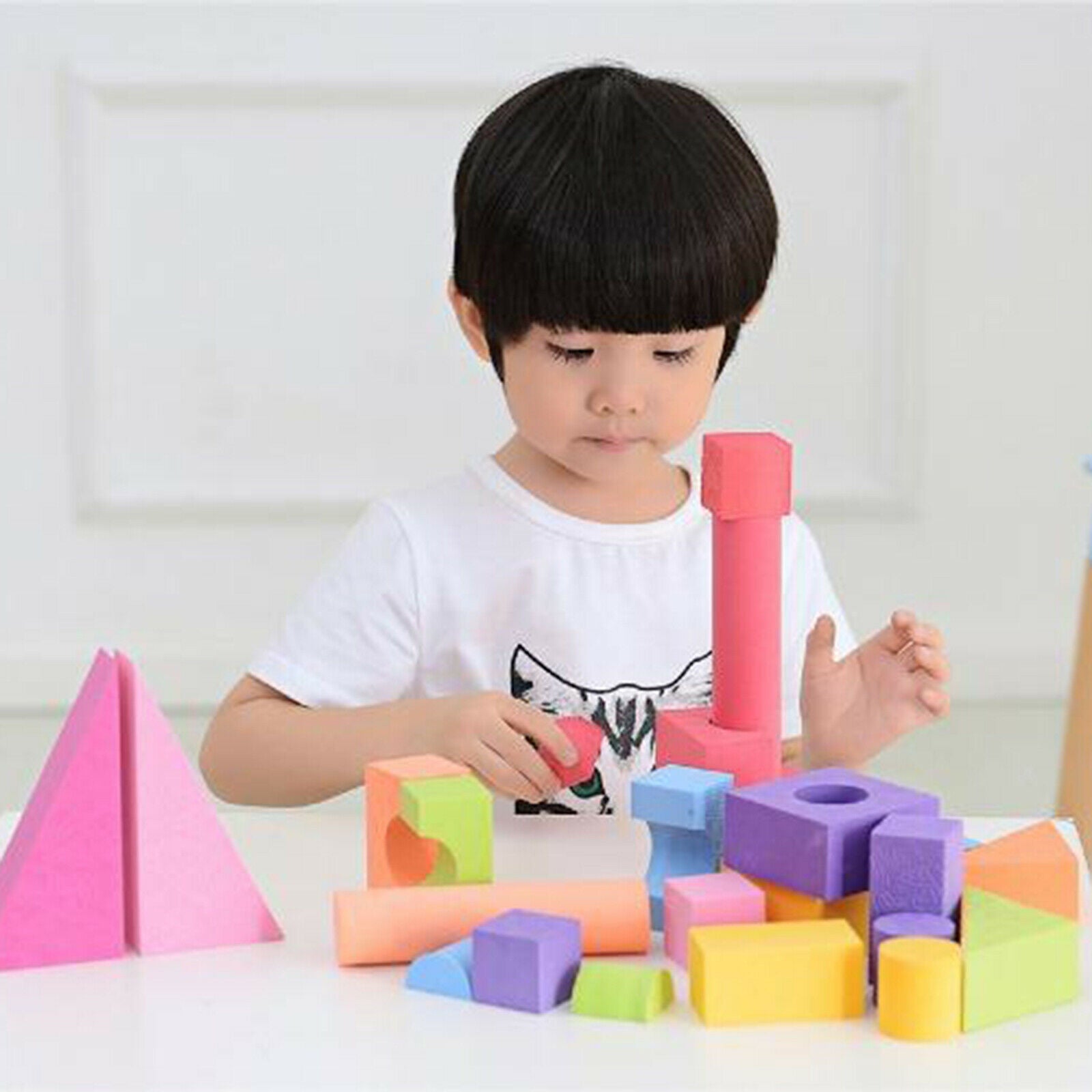 Soft EVA Foam Building Blocks Stacking Blocks Toys for Toddler Girls Boys