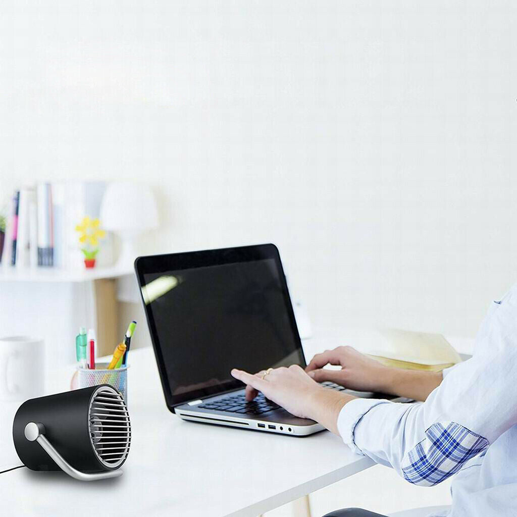 USB Table Fan Ultra Quiet Portable Cooling Fan Rotatable Touch Control