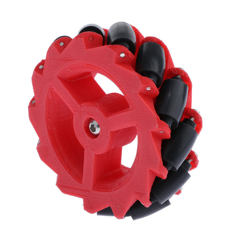 1 Piece Omnidirectional Wheel Car Mecanum Wheel with Coupling - Red 70mm