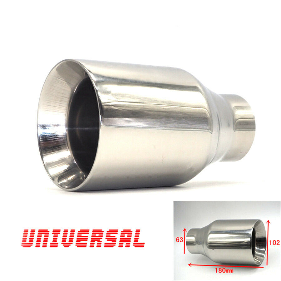 Thickened edition stainless steel Universal Exhaust Tips Pipes IN63mm OUT102mm