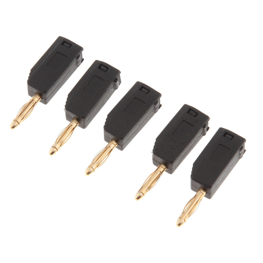 10 Pcs Safety 2mm Banana Plugs Male Stackable Connectors Fully Insulated Banana