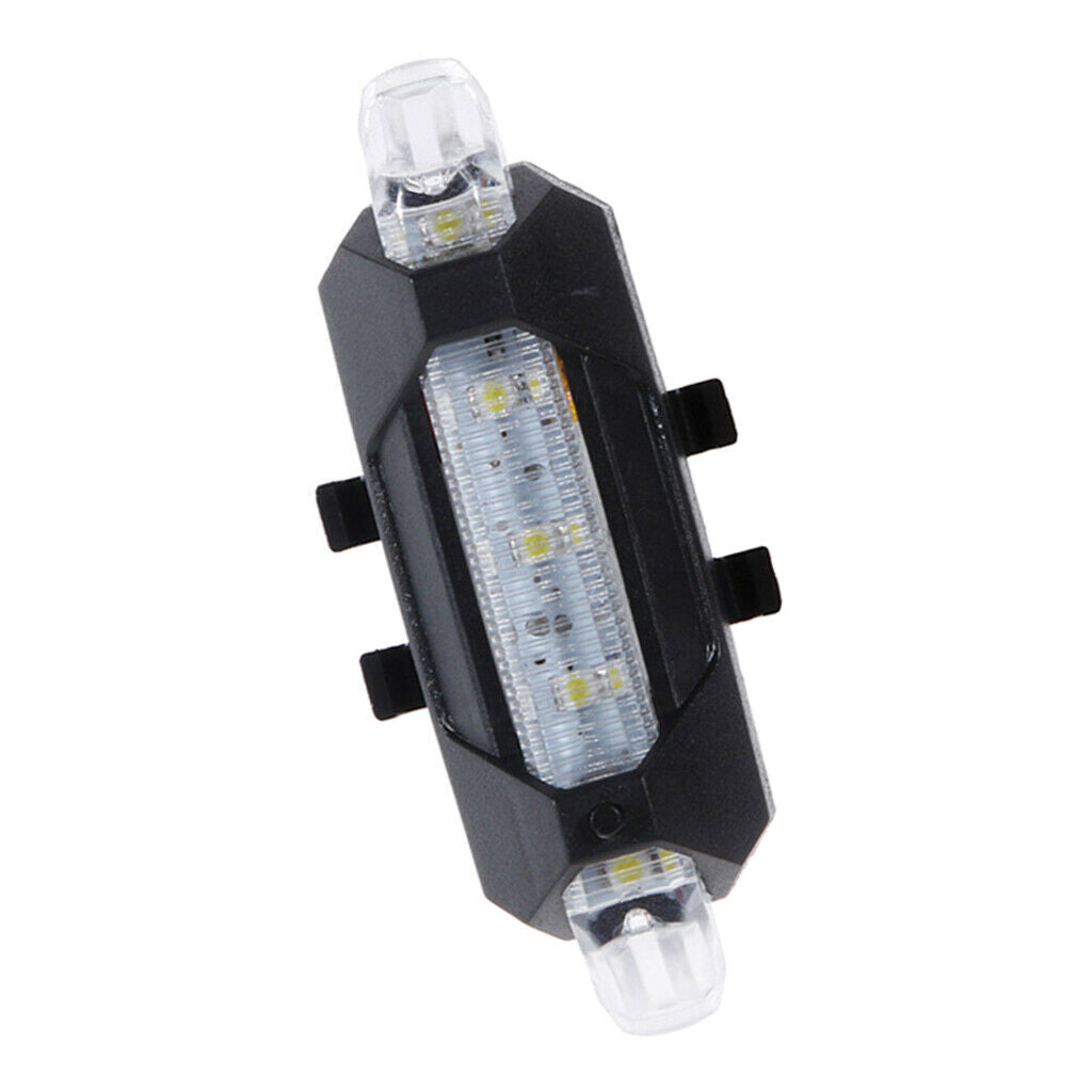 2 Packs Bike Bicycle LED Rear Light Cycling USB Rechargeable Red+White