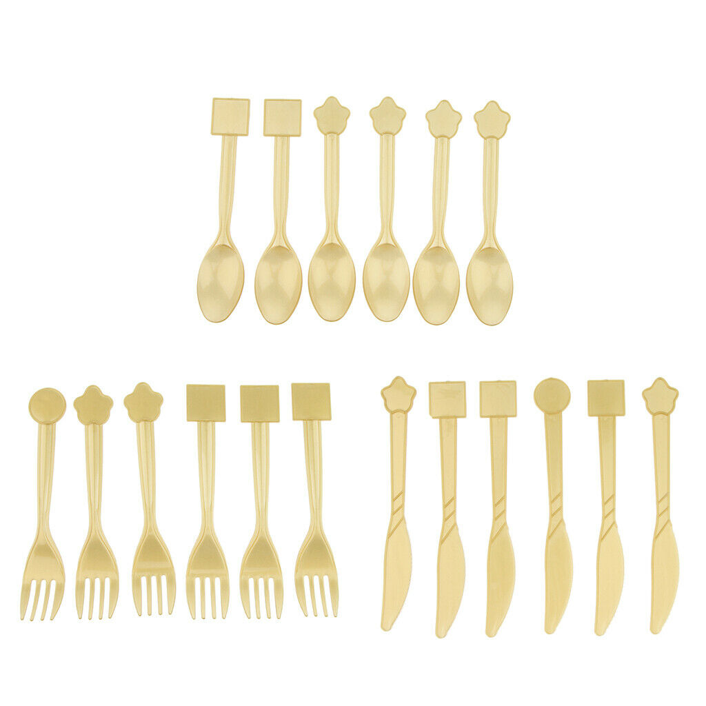 6pcs Disposable Plastic Cutlery Spoon Kid Party Tableware  Baby Shower Decor
