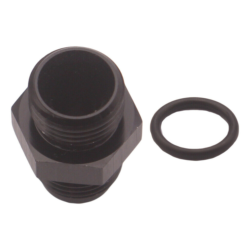 Aluminum ORB-6 O- Boss AN6 6AN To AN6 6AN Male Adapter Fitting Black