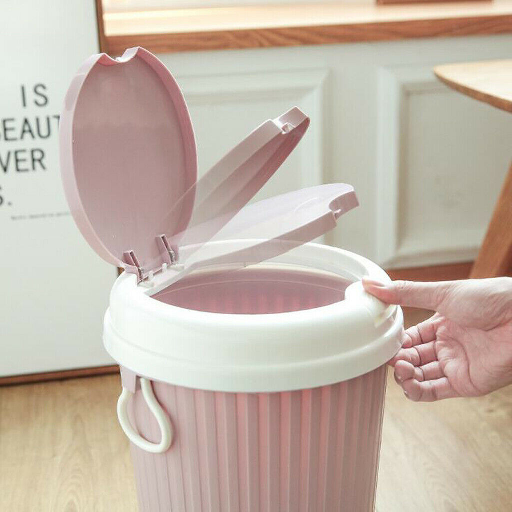 2Pcs S L Household Kitchen Bedroom Bathroom Trash Can Garbage Bin with Lid