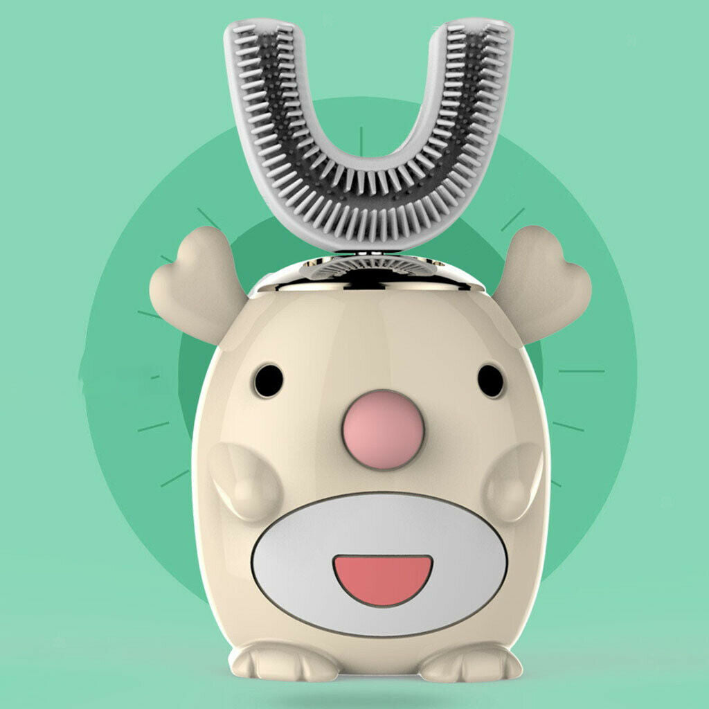 360Â° Auto Electronic Toothbrush Smart Children U-Shaped Cute Cartoon Shape Fun