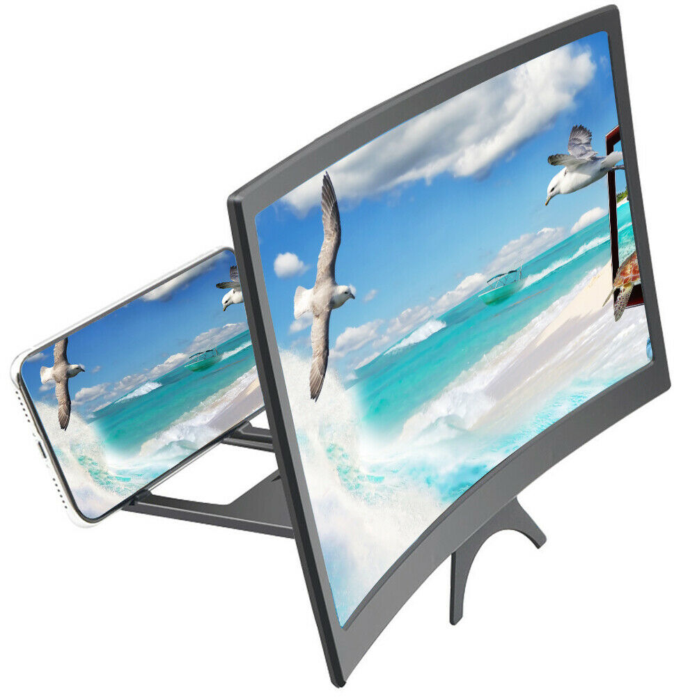 12 inch Curved Mobile Screen Amplifier Rack Movie Video Amplifying Holder @