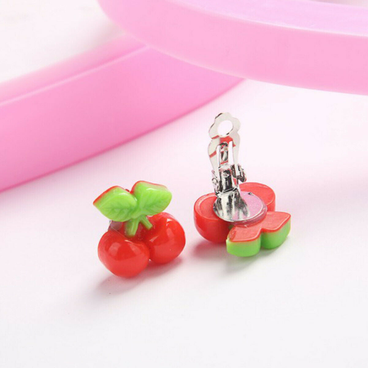 10Pair Cute Clip-On No Pierced Earrings For Kids Child Girls Christmas Xmas Gift