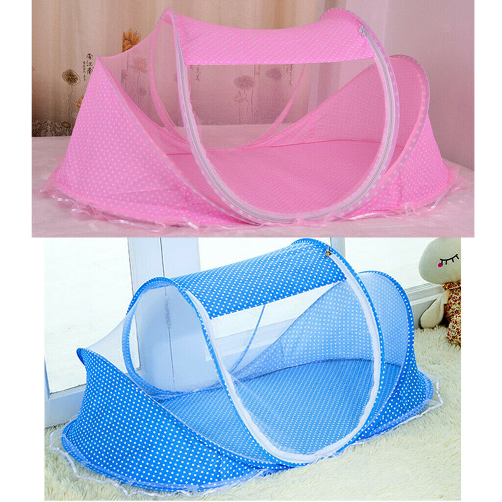 Foldable Infant Baby Kids Mosquito Net Insect Cradle Bed Canopy Netting Blue