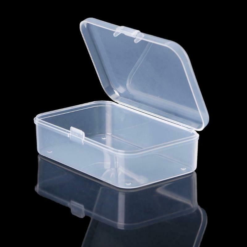 Rectangular Plastic Clear Transparent Storage Box Collection Container Organizer