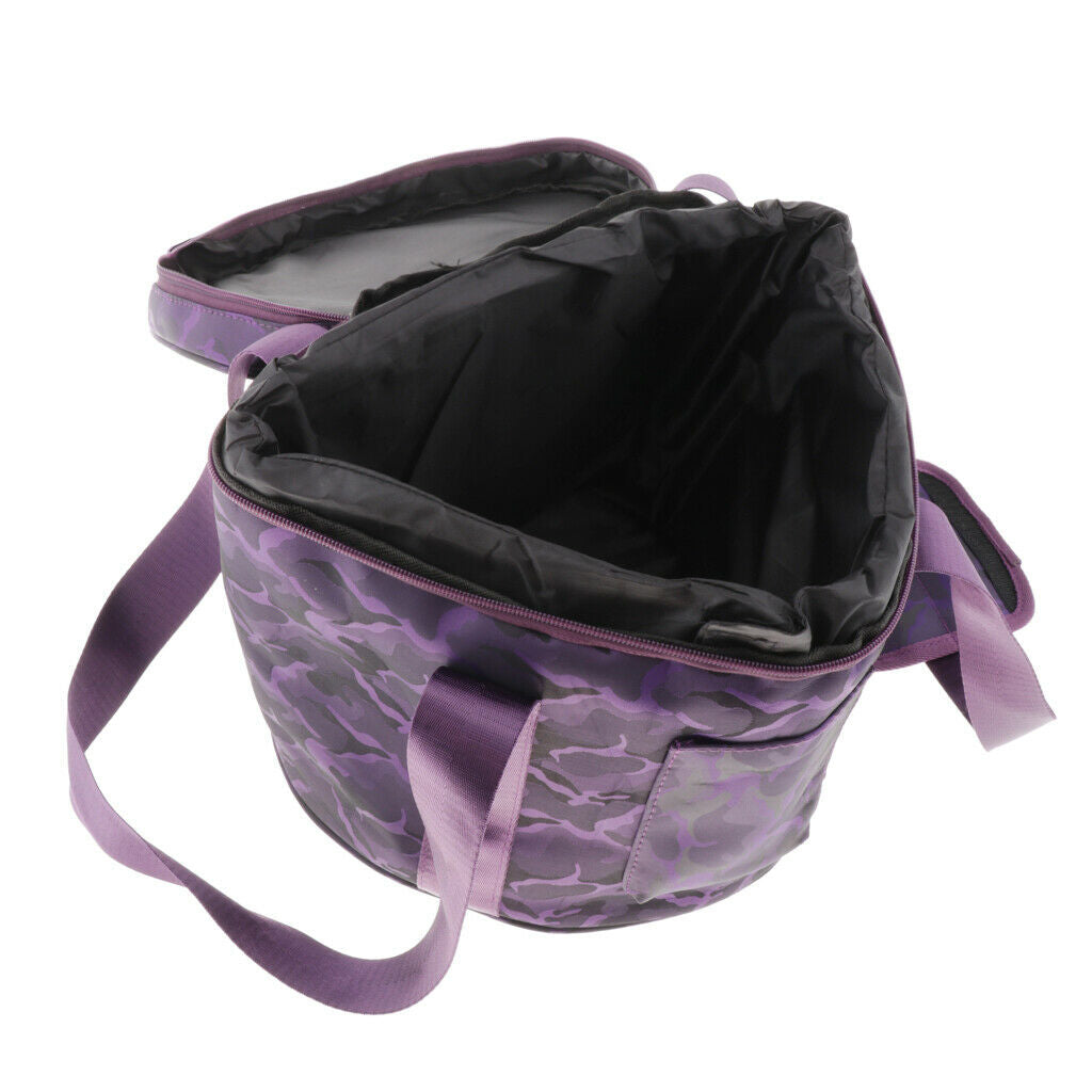 Thicken Double Zipper Portable Bag for Singing Bowl Case 10inch Camouflage