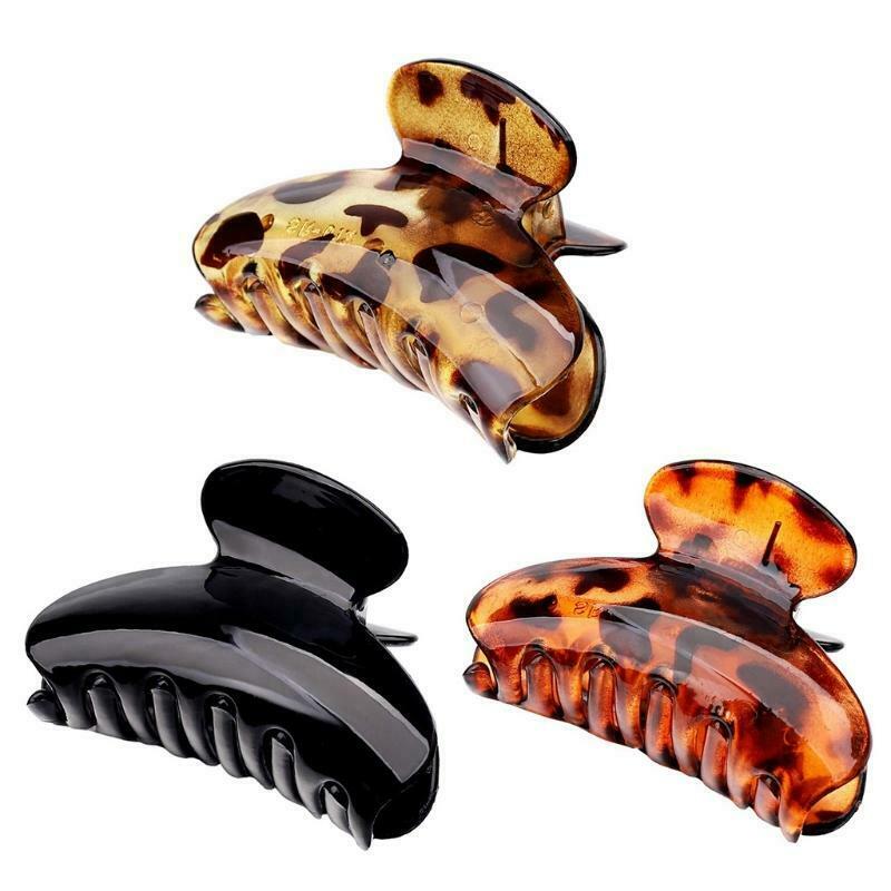 3pcs Hair Claw Clips Set Hair Clamps Simple Non Slip Hairpin Plastic Jaw Clips