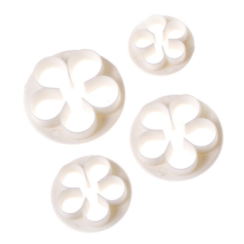 4pcs Rose Flower Fondant Cake Cutter Mold Sugarcraft Baking Decorating To.l8