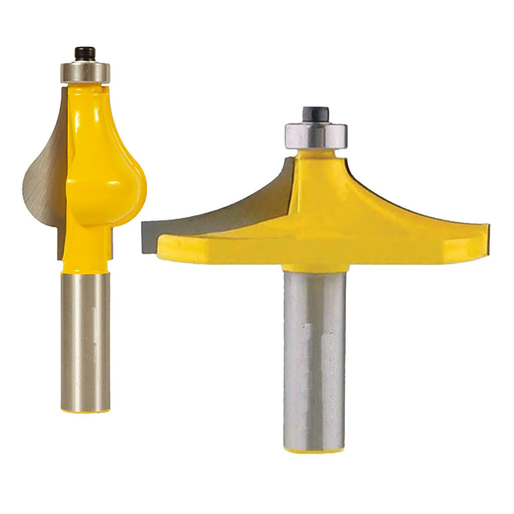 2Pcs 1/2-Inch Traditional Handrail Router Bit Ogee Rail and Flute Cutter