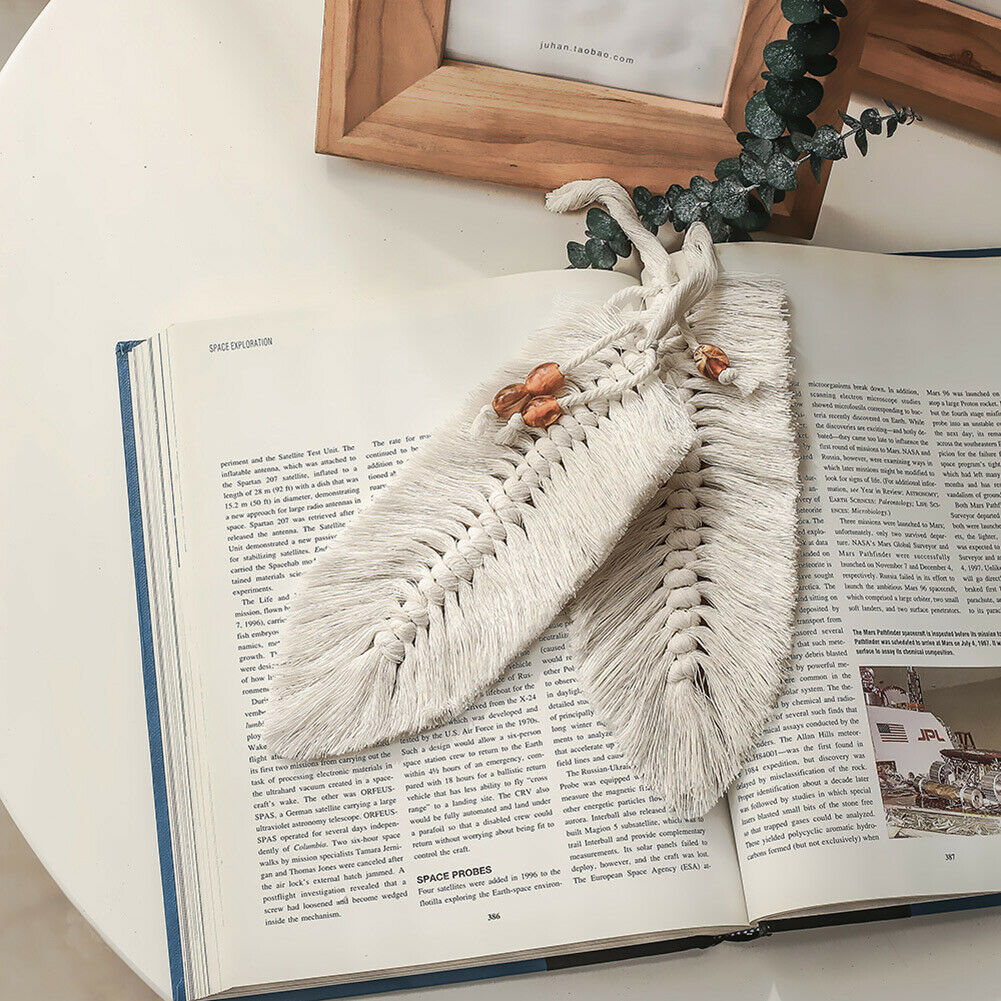 Macrame Tapestry Cotton Rope Leaf Home Decor Handmade Woven Wall Hanging Decor