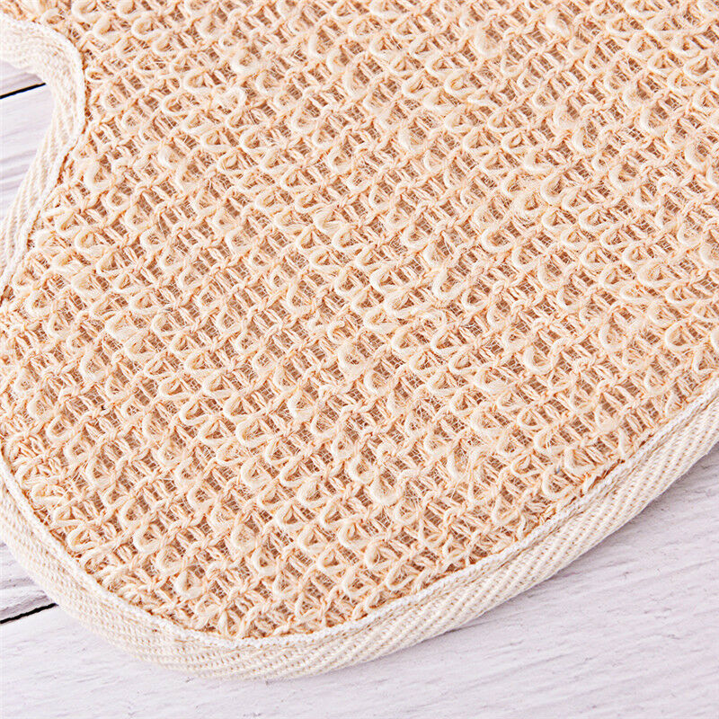 1X exfoliating bath glove natural sisal shower sponge cleansing body scrub.l8