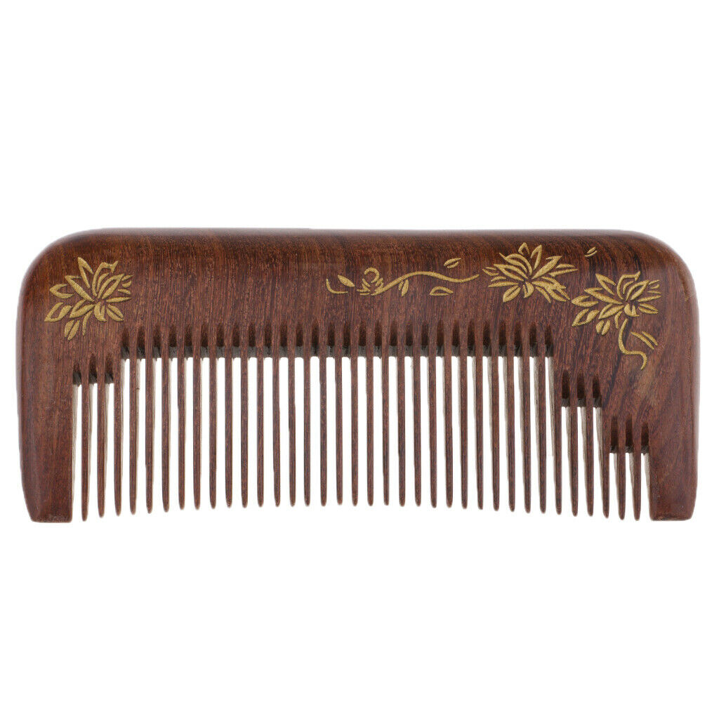 Handmade Anti-Static Sandalwood Wood Beard Hair Massage Pocket Comb