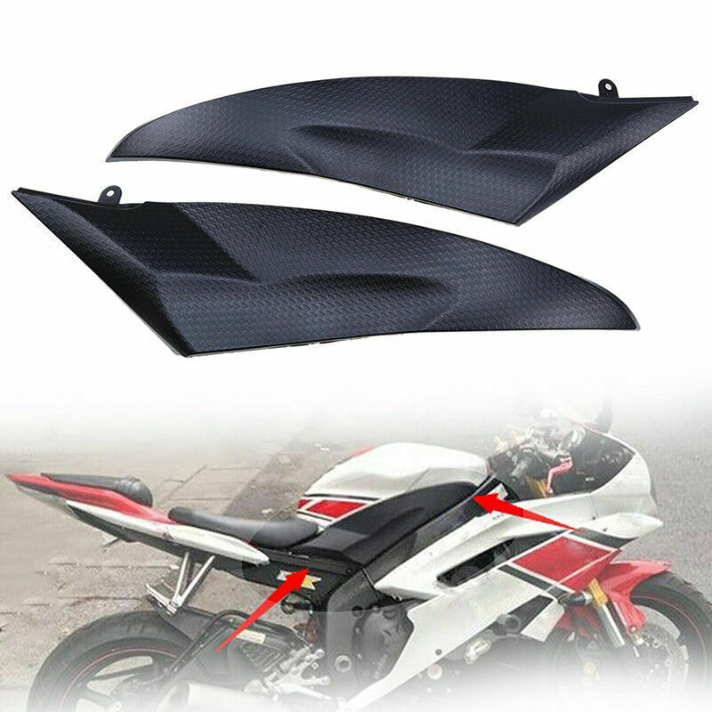 Black Gas Tank Side Cover Trim Cowl Plastic For Yamaha YZF R6 2006-07 Motorcycle