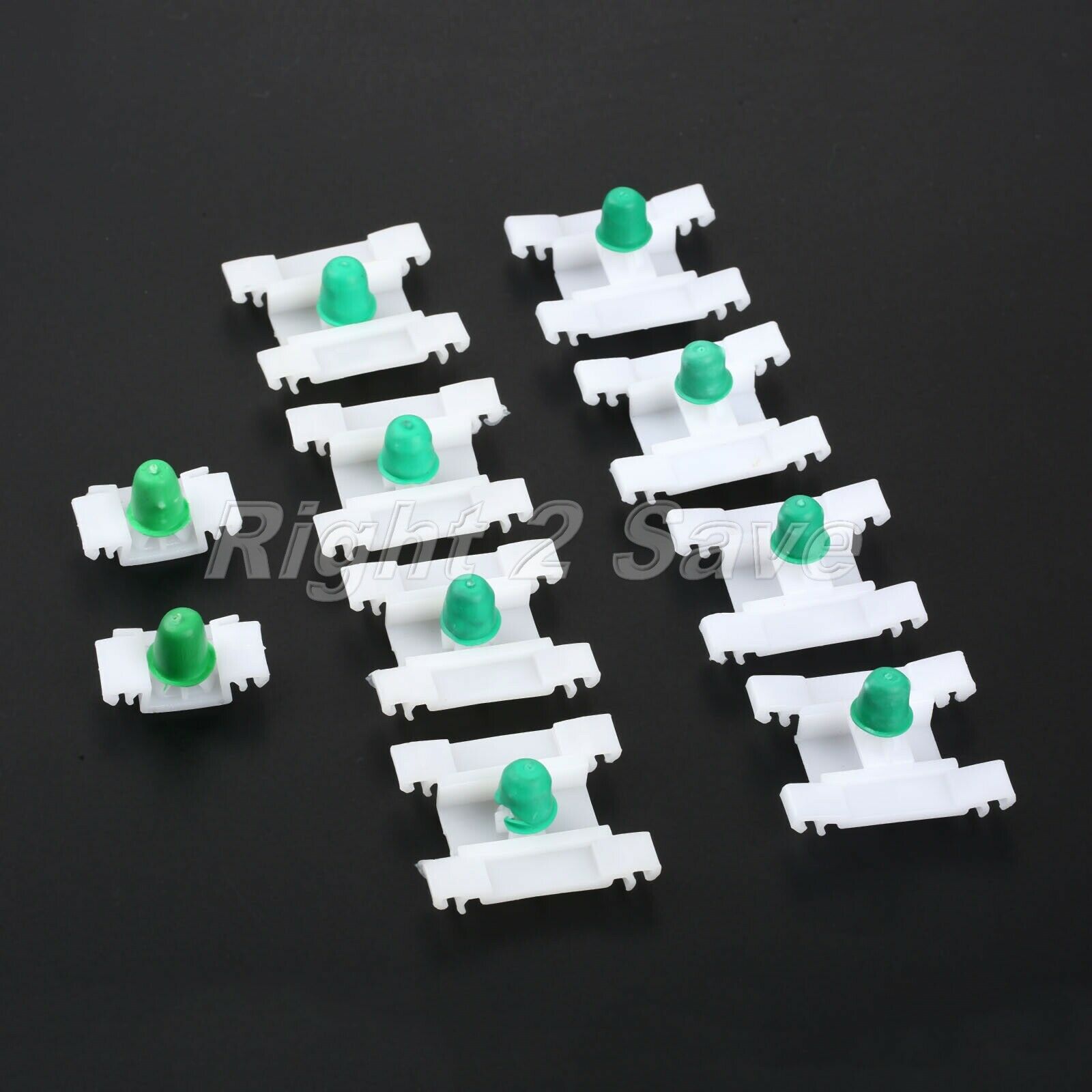 Car 2x Half Clips & 10x Clips Consisting of Long/Short Stem Fit for MK3 Golf