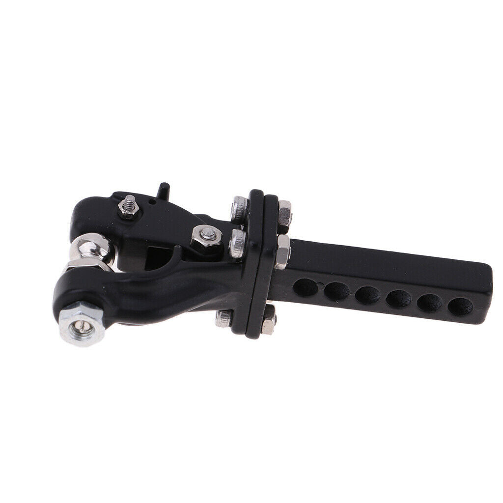 1:10 RC Crawler Metal Adjustable Drop Hitch Receiver Trailer Tow Bar (Black)