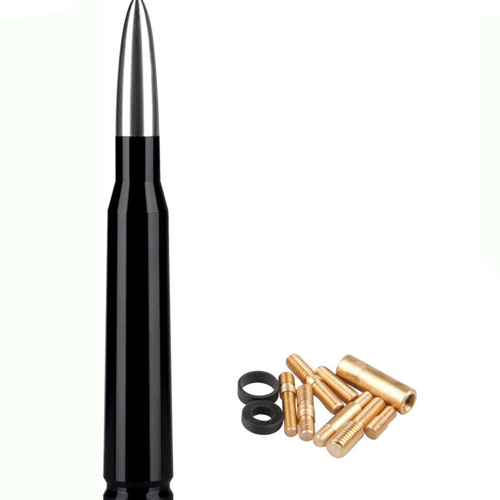 Black Gunmetal Tip 50 Caliber Bullet Antenna For Dodge RAM 1500 2500 3500 4500