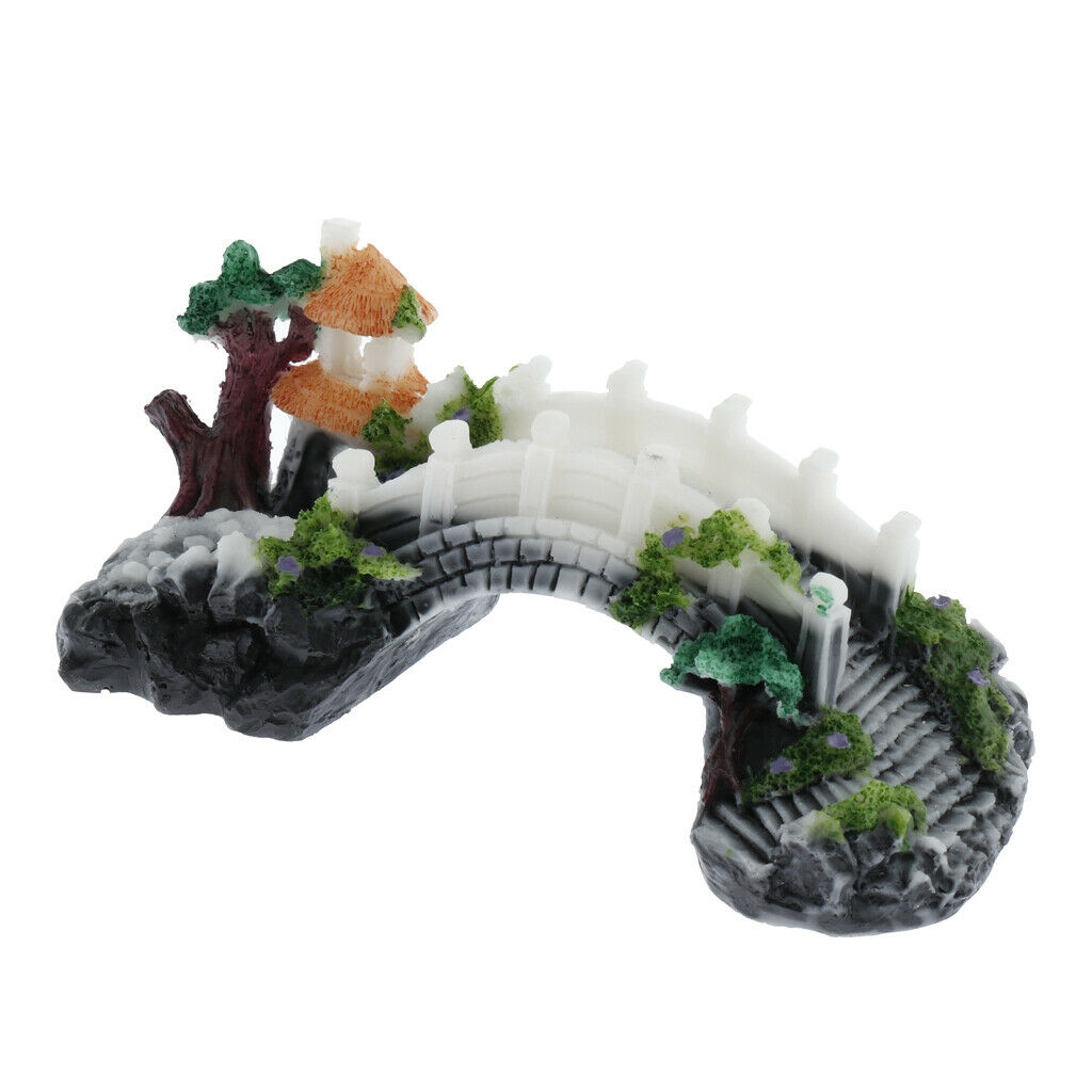 Aquarium Hide Hut Artificial Bridge Wonderful for Fish Tank Landscape Decor