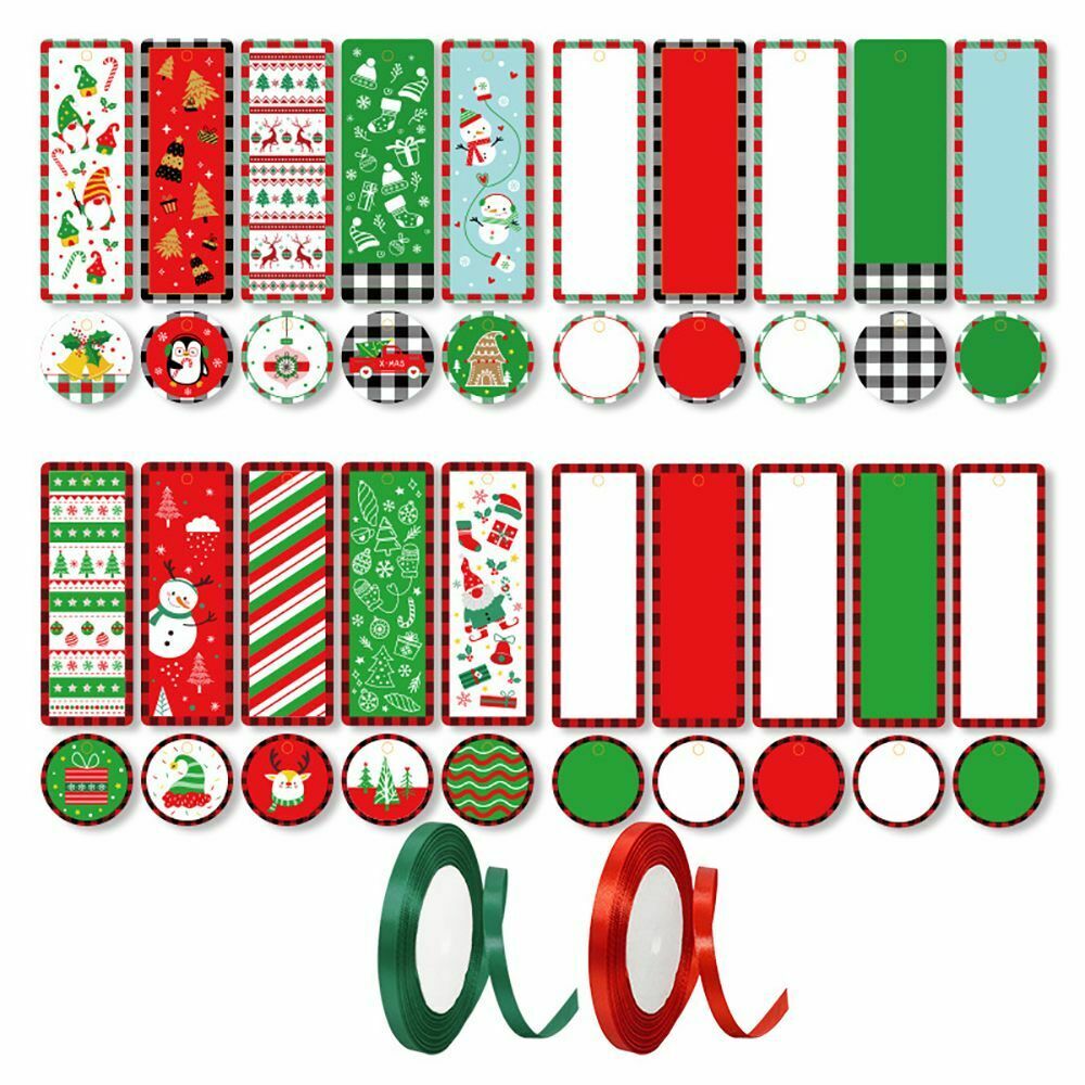 Tag Santa Claus Christmas Stickers Paper Label Christmas Bookmark Gift Tags