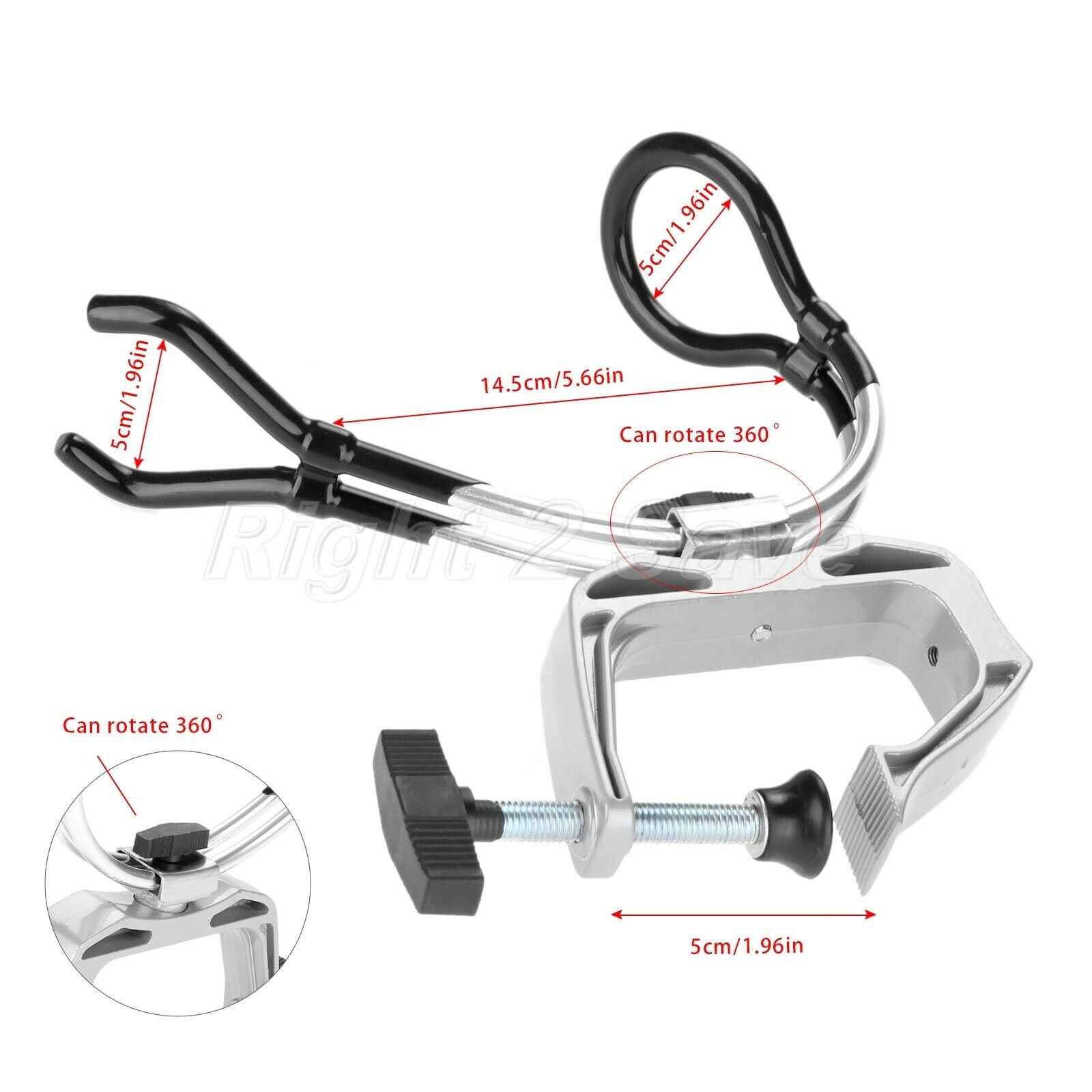 1pc HQ Boat Fishing Rod Holder Adjustable Angle Direction Fishing Boat Supply